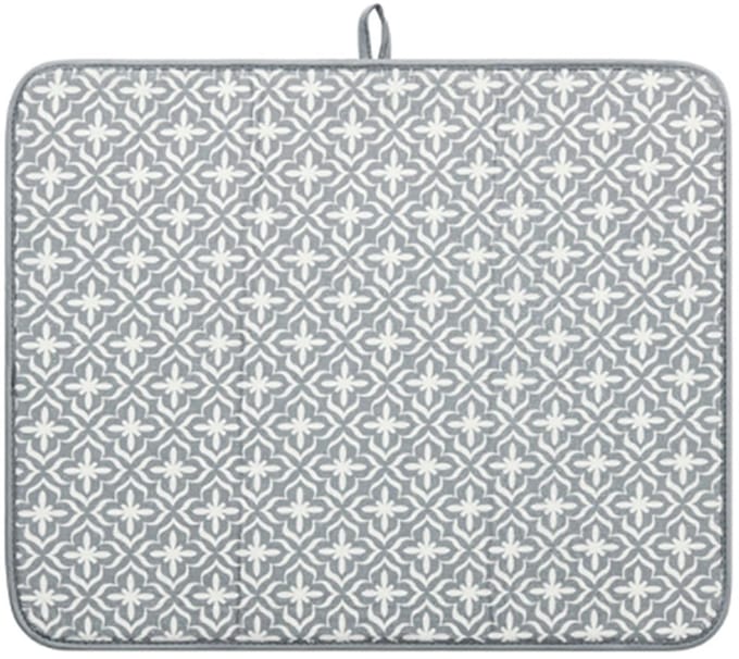 Dailygoods- Afwasmat Sneldrogend - Microvezel - Hittebestendig - Afdruiprek - 49x41 cm - Absorberend Materiaal - Afdruipmat