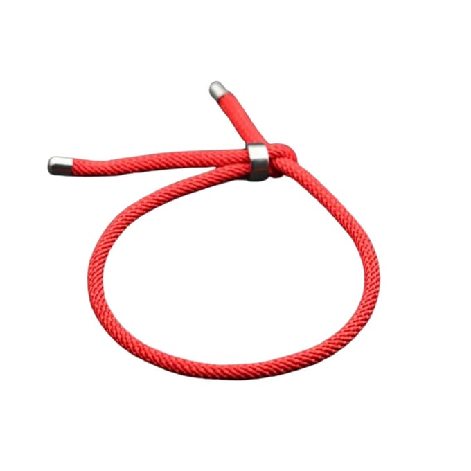 Bovista Armband - Staal - Nep Zilver - Dames - Rood