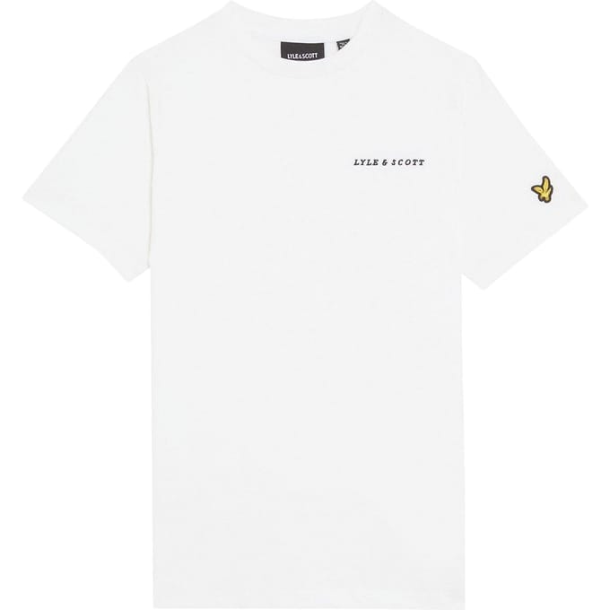Lyle & Scott Katoenen T-shirt met kinderlogo (Wit)