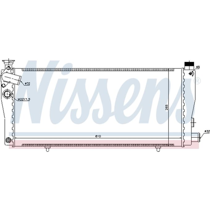 Radiator, motorkoeling NISSENS 63709