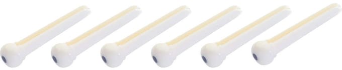 Stagg SP-PIWS-WH kunststof brugpinnen, wit (6 stuks)