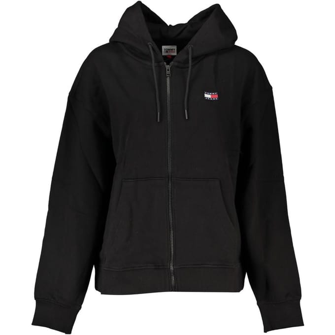 Tommy Hilfiger Zwarte Katoenen Dames Sweatshirt