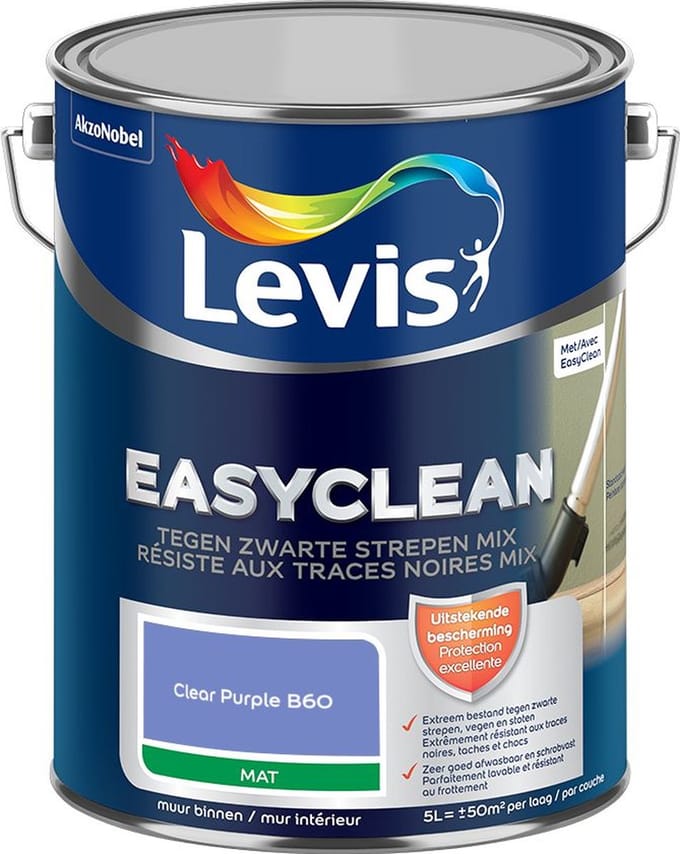 Levis - Easyclean Tegen Zwarte Strepen Mix - Clear Purple B60 - Mengverf - 5 L