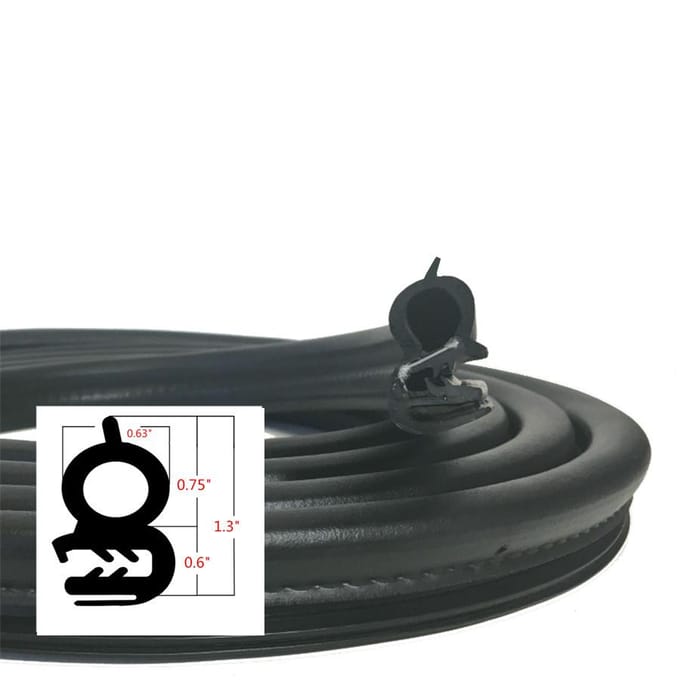 3M Afdichtingsstrip Autodeur Kap Kofferbakafwerking Randafdichting stalen riem Afdichting black