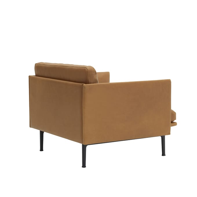 Muuto Outline Chair Fauteuil - Leer cognac - zwart