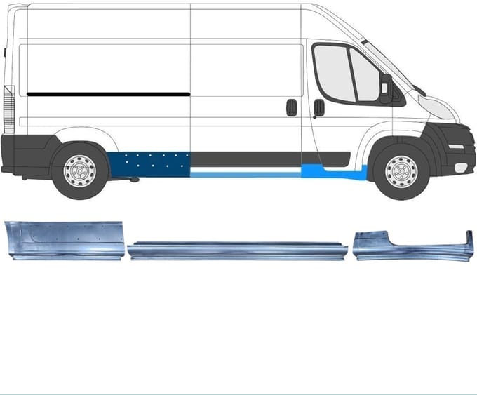 Reparatiepaneel set voor Citroen Jumper 2006-2025 / Rechts