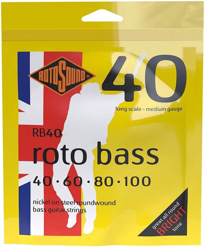 Basgitaarsnaren set Rotosound RB40 nickel on steel roundwound  Medium