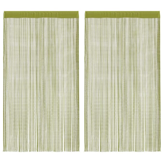vidaXL - Draadgordijnen - 140x250 - cm - groen - 2 - st