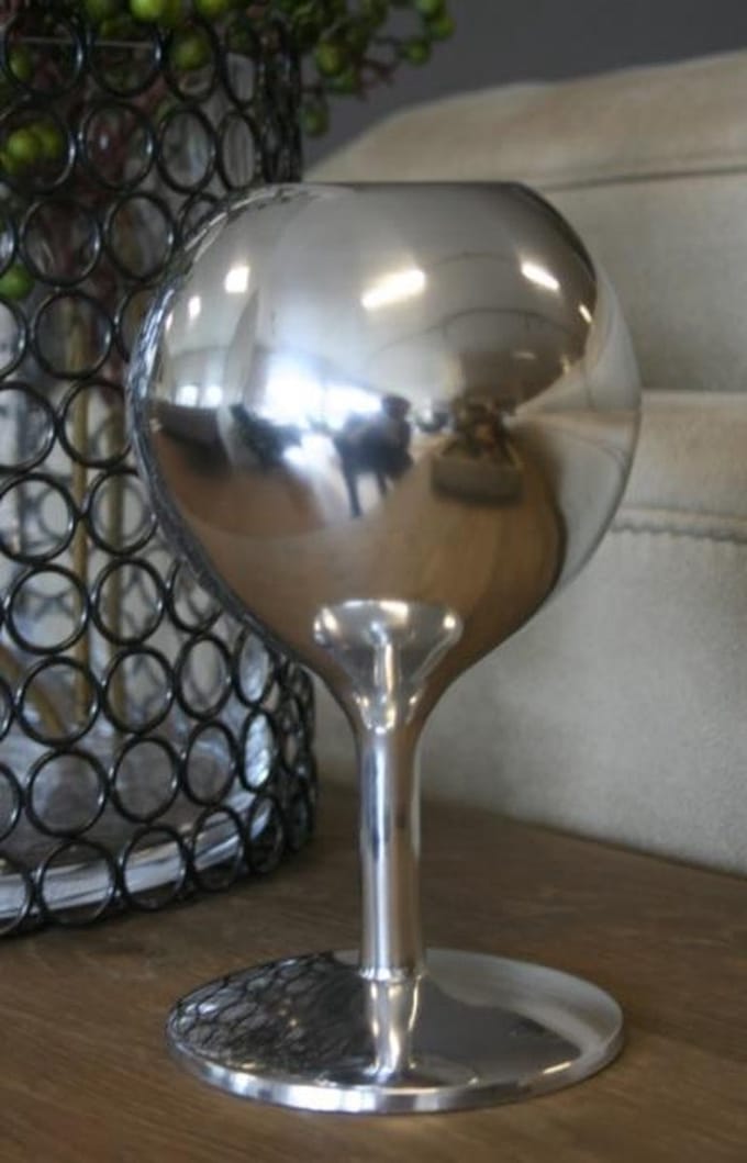 BOB - aluminium waxinelichthouder Goblet