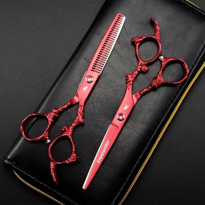 Professionele Kappersschaar Set 6 Inch – Knipschaar & Uitdunschaar - Coupeschaar