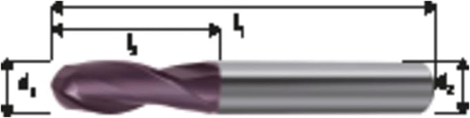 Radiusfrees - Eindfrees Bolkop - Metaalbewerking - Centrale snit - 40 mm - Zilverkleurig