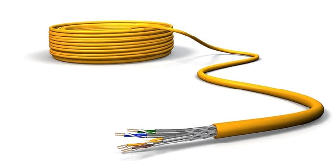Verlegekabel UC1500 HS22, Cat 7A, S/FTP, PiMF, orange, 100m Ring