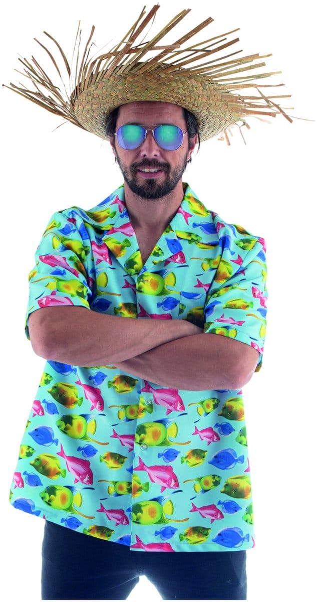 Hawaii shirt Luuk met vis print