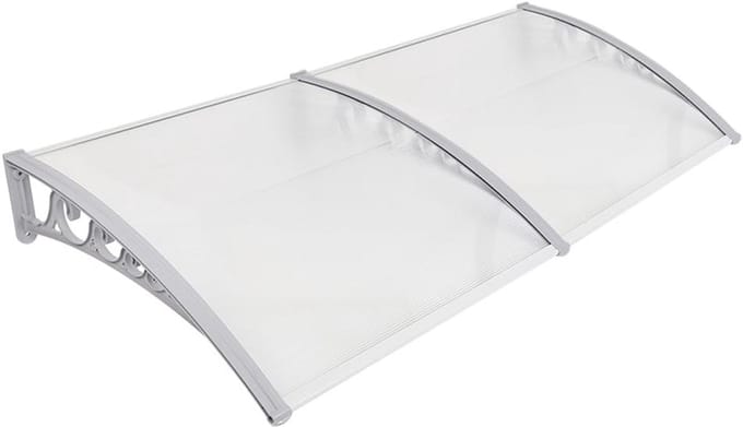 Voordeur Luifel - Afdak Deur - Bescherming Buiten - UV Bestendig - 80 x 240 cm - Wit