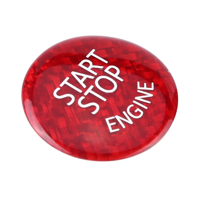 Koolstofvezel Motor Stop Schakelaar Knop Cover Sticker voor BMW E Onderplaat Auto