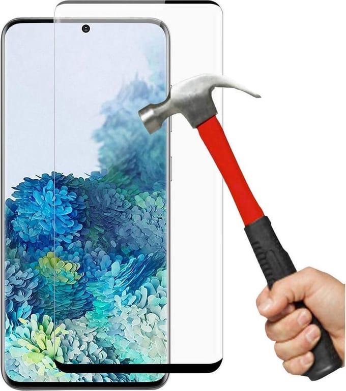 Volledige dekking Screenprotector Glas - Tempered Glass Screen Protector Geschikt voor: Samsung Galaxy S20 Plus - - 2x
