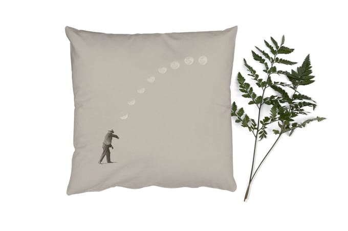 Sierkussens - Kussentjes Woonkamer - 60x60 cm - Vintage - Maan - Man