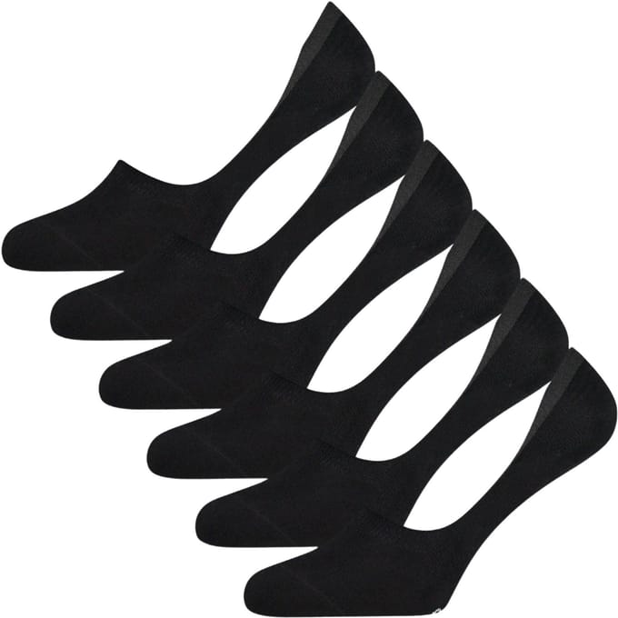 Bamboo Basics Onzichtbare Sokken Mika - 6-pack - Maat 41-46 - Bamboe Zwarte Sokken - Invisible Sokken - Bamboe Sneakersokken