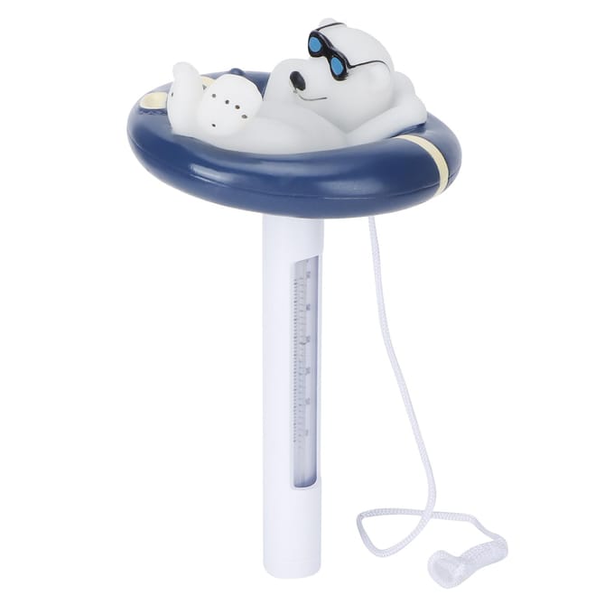 Schattige Dierenvormige Drijvende Thermometer voor Zwembaden Hot Tubs Vijver white