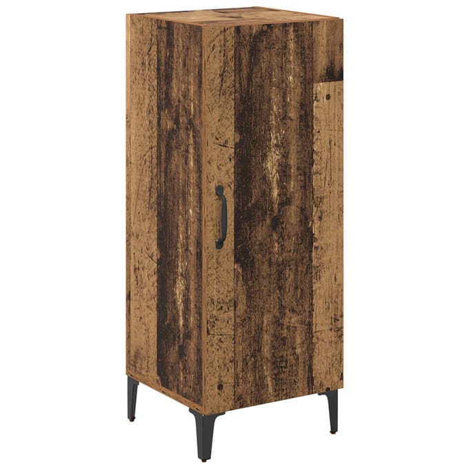 vidaXL - Dressoir - Oudhout - 34,5 - x - 34 - x - 90 - cm - Bewerkt - hout