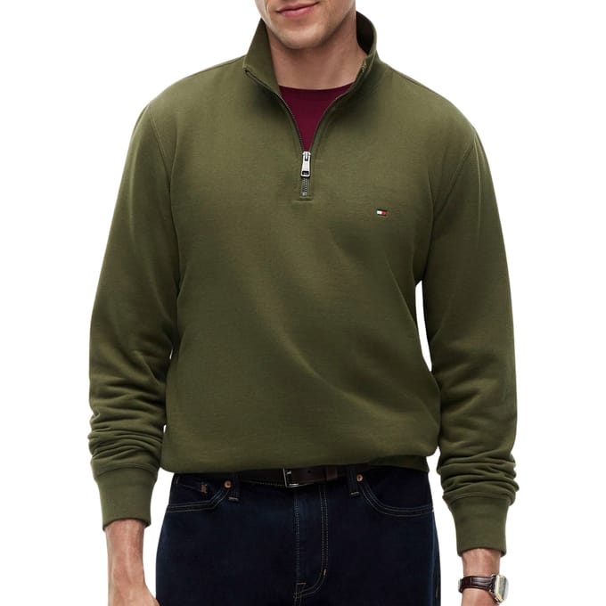 Tommy Hilfiger Essential Fleece 1/4 Zip Sweater Heren