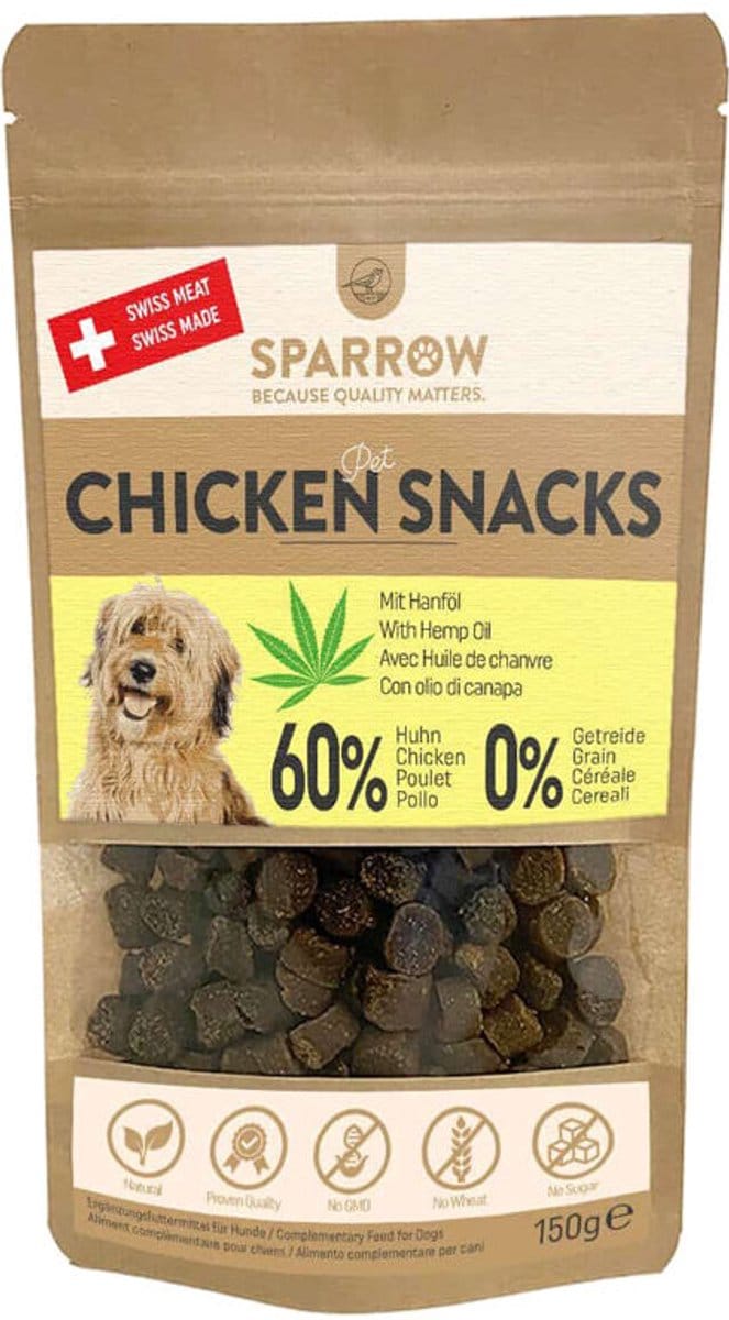 SPARROW Pet Kip Snacks met CBD 150g
