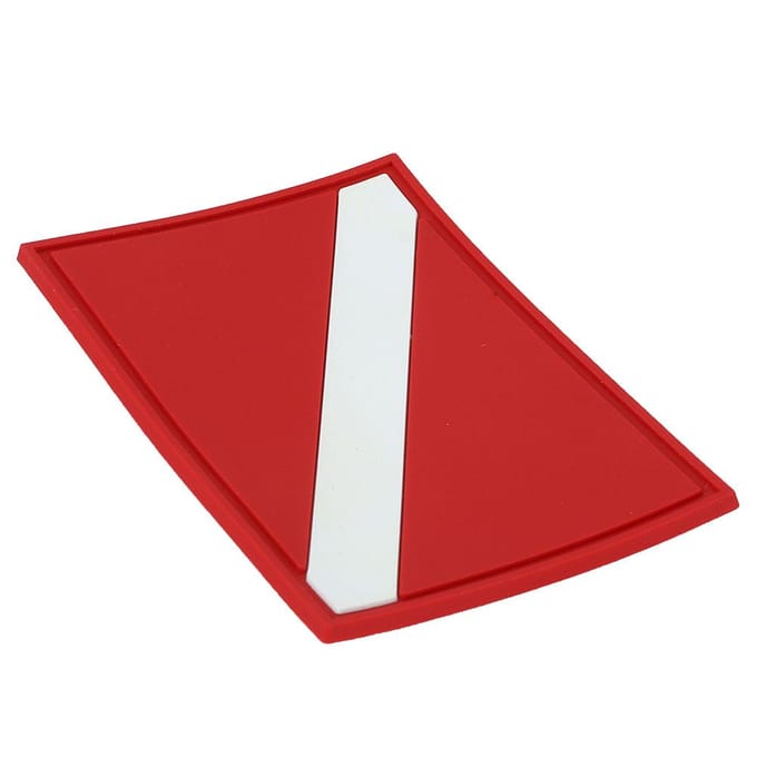 Patch Drapeau Plongée PVC Extérieur Plongée Diver Down Badge Sac à Dos Accessoire de Remplacement white