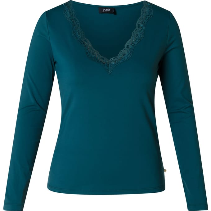 YEST CURVE Hulda Tops - Teal Green - maat X-0(44)