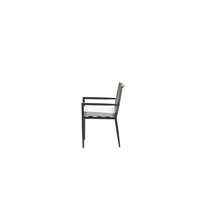 Garden Impressions Florance dining fauteuil - carbon black - rope taupe - desert sand