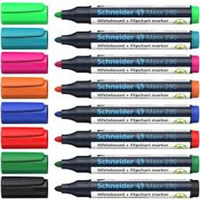Schneider Schreibgeräte Whiteboard-Marker Maxx 290 8er Set sortiert, 6+2 Aktion 129098 Whiteboardmarker 8 stuk(s)