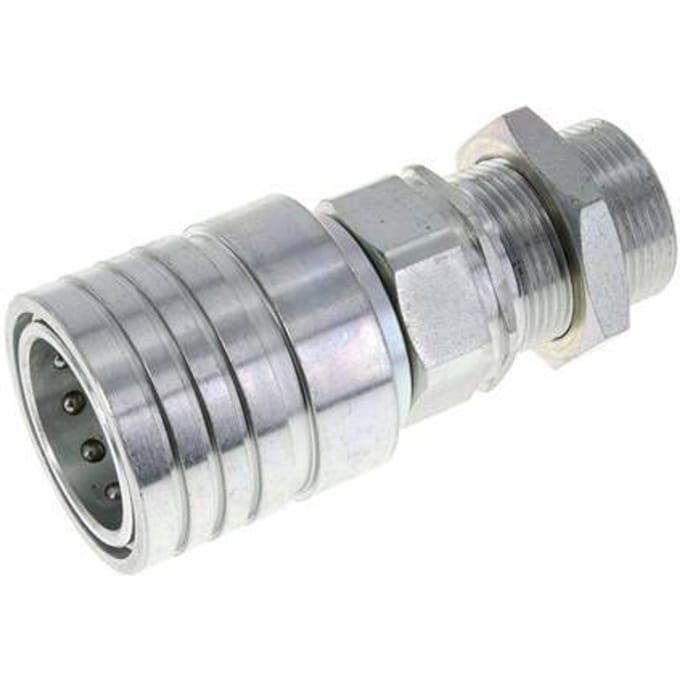 Stalen DN 25 Hydraulische Koppeling Snelkoppeling 25 mm S Knelring Schotkoppeling ISO 7241-1 A/8434-1 D 34.3mm
