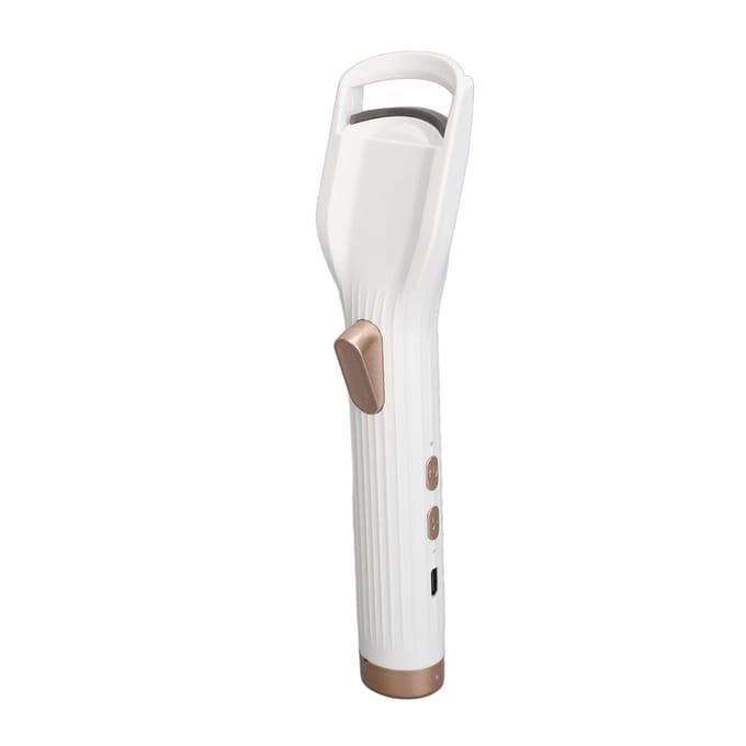 2-in-1 Verwarmde Wimperkruller met Haardroger Groter Verwarmend Siliconen Kussen Oplaadbare Elektrische Wimperkruller white