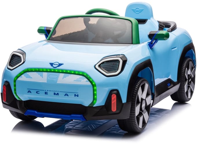 Mini Aceman 12V kinderauto Blauw