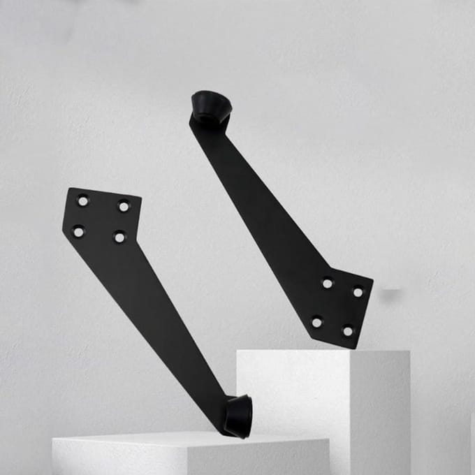 Deur Stopper - Deur Buffer - Muren Beschermen - 90 Graden Hoek - 2mm Dik - Zwart