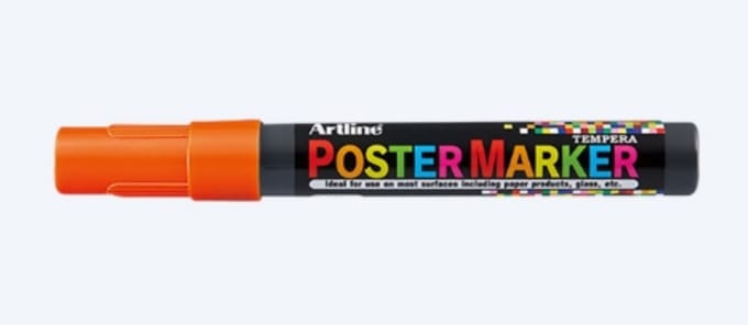 Artline - Poster Marker Tempera 4 mm - oranje
