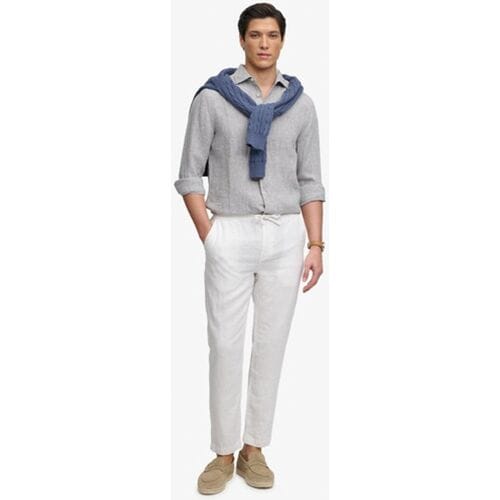 Superdry Merchant Linnen Broek White Grootte: XL