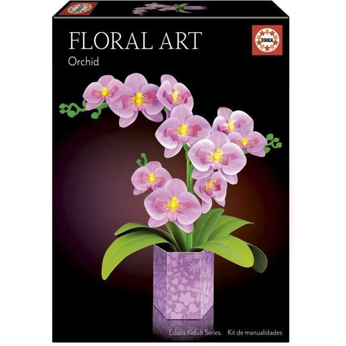 Kit créatif - EDUCA - Floral Art Orchidées - Création d’orchidée en papier - Dès 14 ans