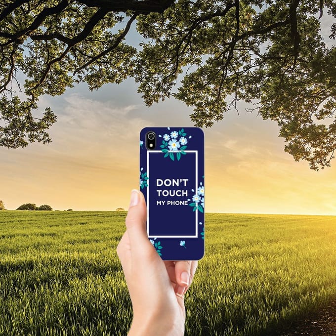 Xiaomi Redmi 7A Silicone-hoesje Flowers Blue DTMP