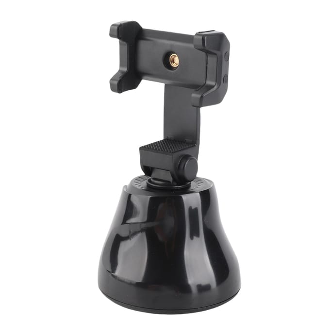 Slimme Selfie Stick 360 graden Horizontale Object Tracking Gezichtstracking met Telefoonhouder 14 Schroefdraad zwart