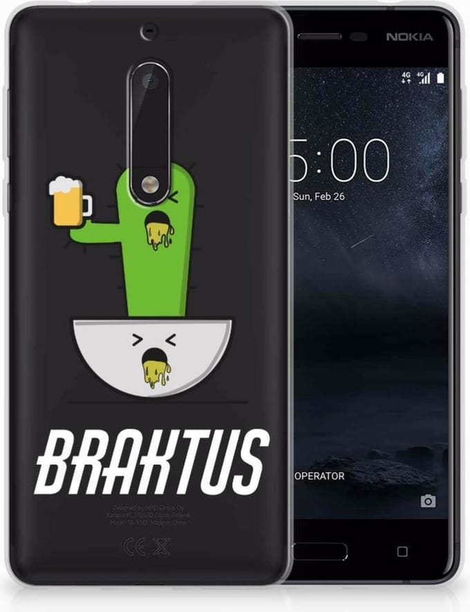 Back Cover voor Nokia 5 Telefoonhoesje met Naam Braktus