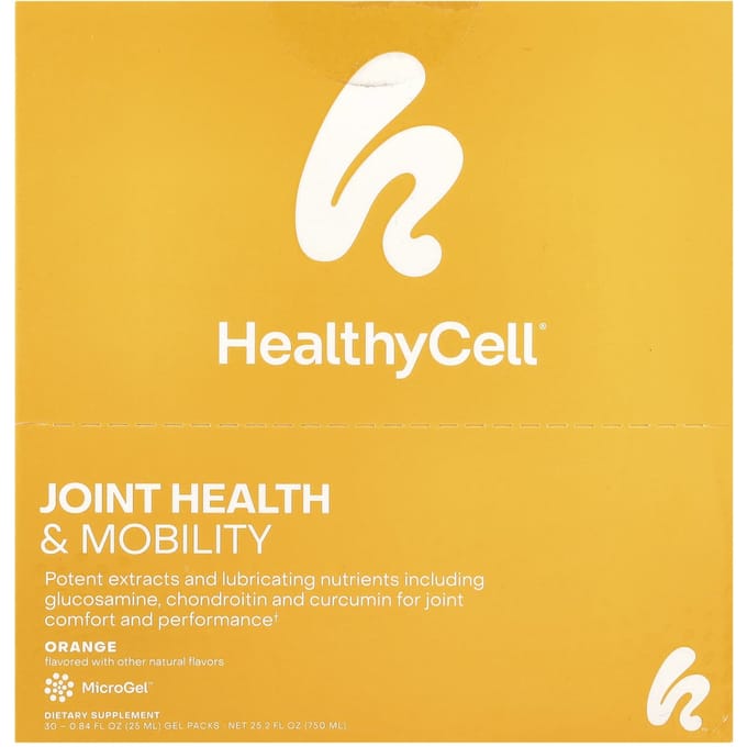 HealthyCell, Supporting Joint Health and Athletic Performance, Orange, 30 Gel Packs, 0.84 fl oz (25 ml) Each