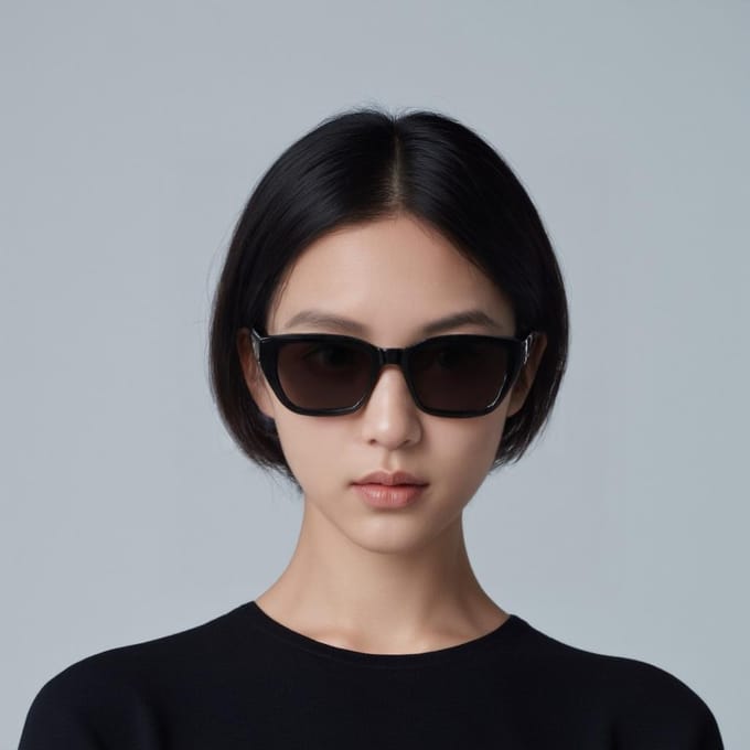 Saint Laurent Ysl Logo Onregelmatig Montuur Zonnebril Unisex Zonnebril Zwart SLM127F001 Basic Packaging-Eyeglass Case black