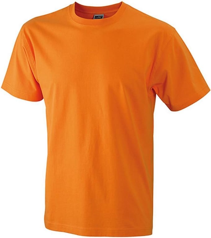 James and Nicholson - Heren Workwear T-Shirt (Oranje)