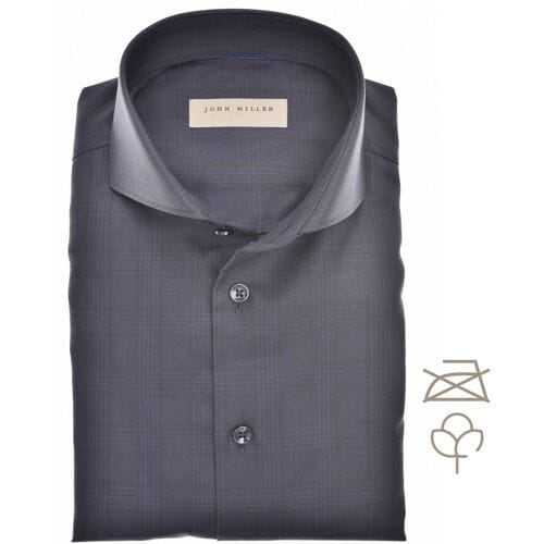 John Miller Overhemd Cotton Non-Iron Subtle Check Navy / male