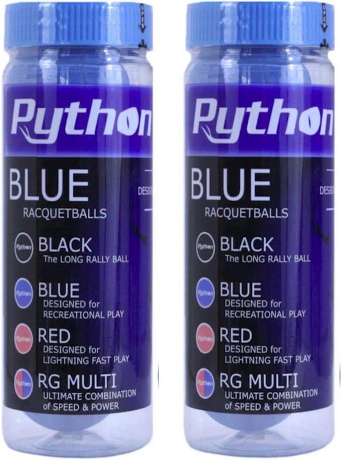 Python Blauwe Racquetball Set - Toernooikwaliteit voor Optimale Prestaties