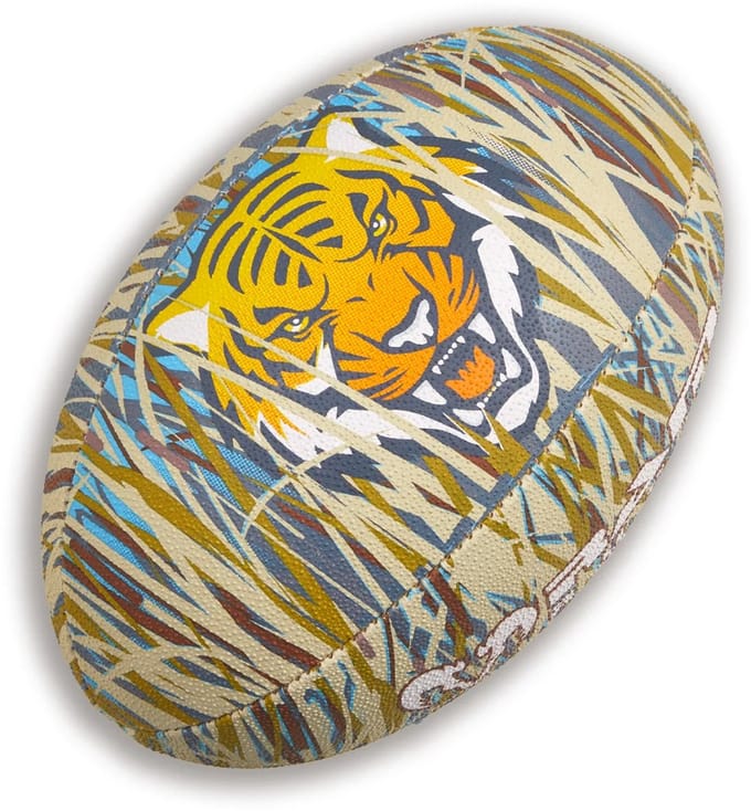 Rugbybal Tiger Fun Squad Trainer – Maat 4 – 3D Grip – Clubkwaliteit