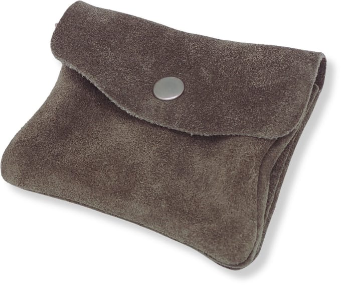 Bijoutheek Portemonnee Leer Italiaans Suede Taupe