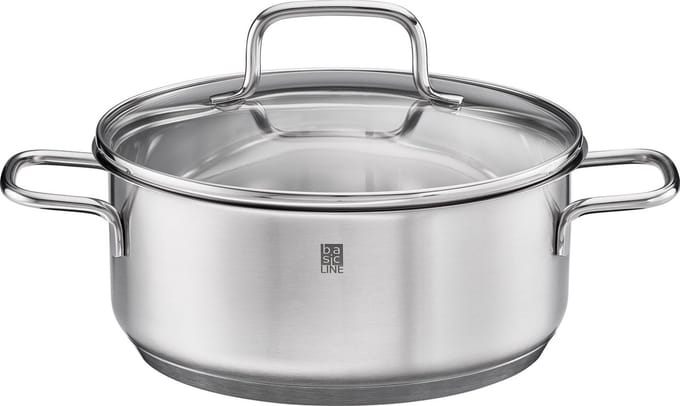 Rösle Basic Line - Basic Line Kookpan Laag Ø 20 cm - Roestvast Staal - Zilver -