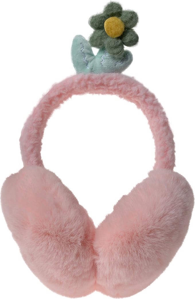 Melady Oorwarmers Kinderen Bloem one size Roze Polyester