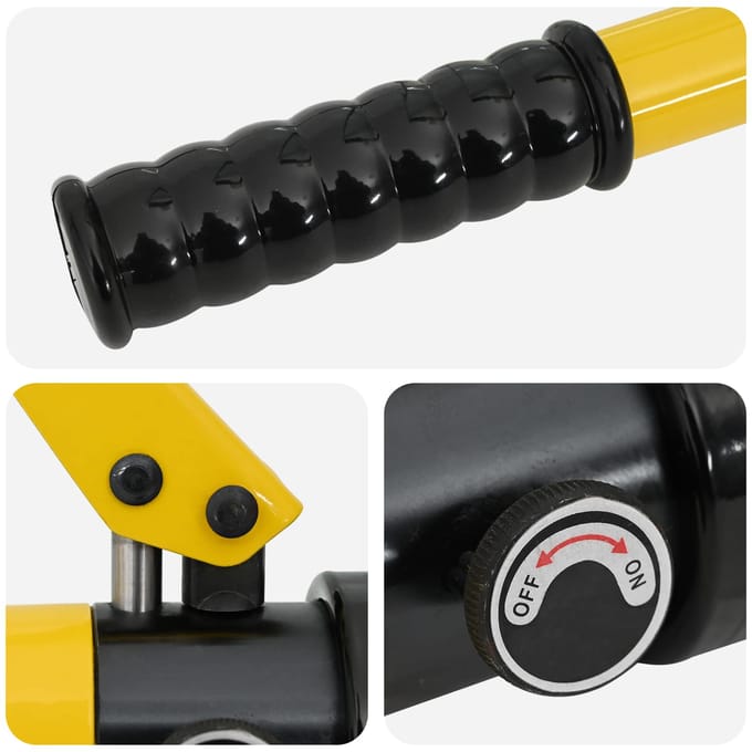 vidaXL - Hydraulische - Kabelkrimptool - 12 - T - 10-300 - mm² - Staal